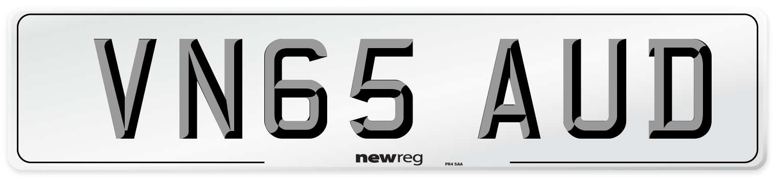 VN65 AUD Number Plate from New Reg
